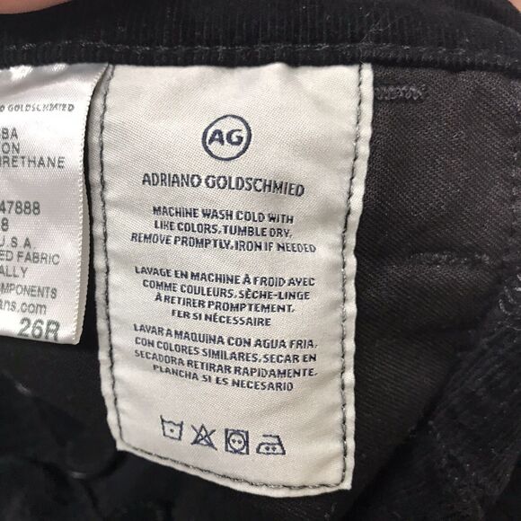 ADRIANO GOLDSCHMIED Isabelle Corduroy Pant Women 26R(28x26) Black Button Fly - Picture 15 of 16